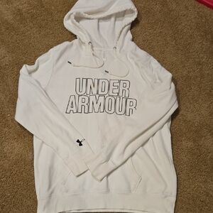 Under Armour White Men’s Logo Pullover Hoodie